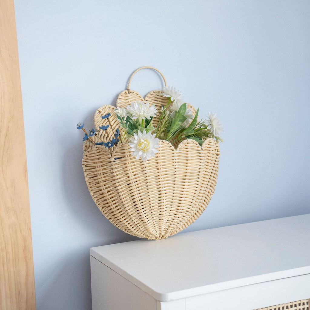 Handwoven Wall Basket with Wave Pattern | Kelmera