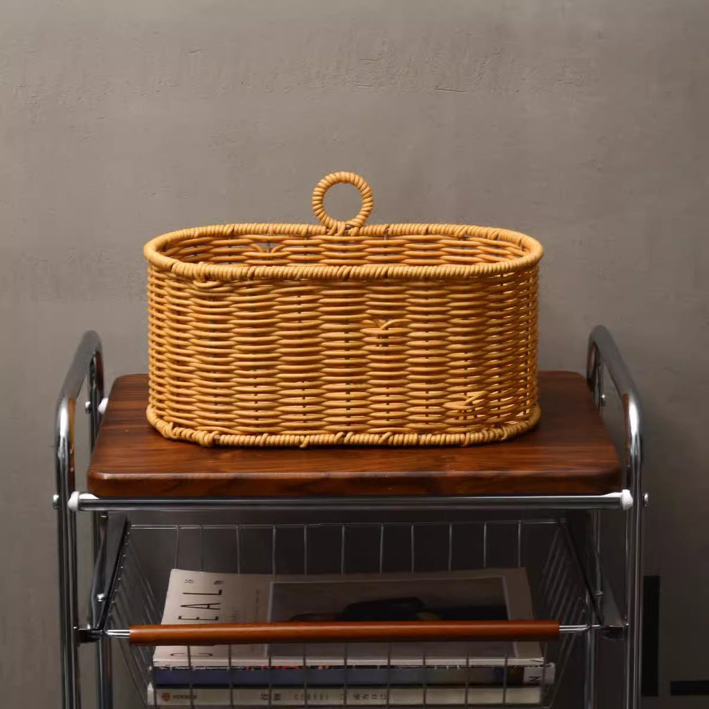 Handwoven Willow Basket with Animal Motif | Kelmera