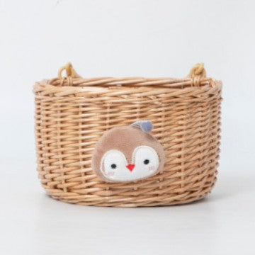 Handwoven Willow Basket with Animal Motif | Kelmera