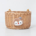 Handwoven Willow Basket with Animal Motif | Kelmera