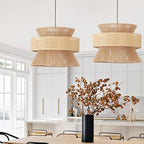 Hanging Lamp Woven Natural Fiber Metal | Kelmera