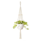 Hanging Macrame Plant Holder Dark Blue Cotton Rope | Kelmera