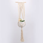 Hanging Macrame Plant Holder Dark Blue Cotton Rope | Kelmera