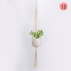 Hanging Macrame Plant Holder Dark Blue Cotton Rope | Kelmera