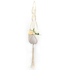 Hanging Macrame Plant Holder Dark Blue Cotton Rope | Kelmera