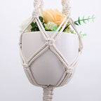 Hanging Macrame Plant Holder Dark Blue Cotton Rope | Kelmera