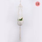 Hanging Macrame Plant Holder Dark Blue Cotton Rope | Kelmera