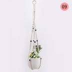 Hanging Macrame Plant Holder Dark Blue Cotton Rope | Kelmera