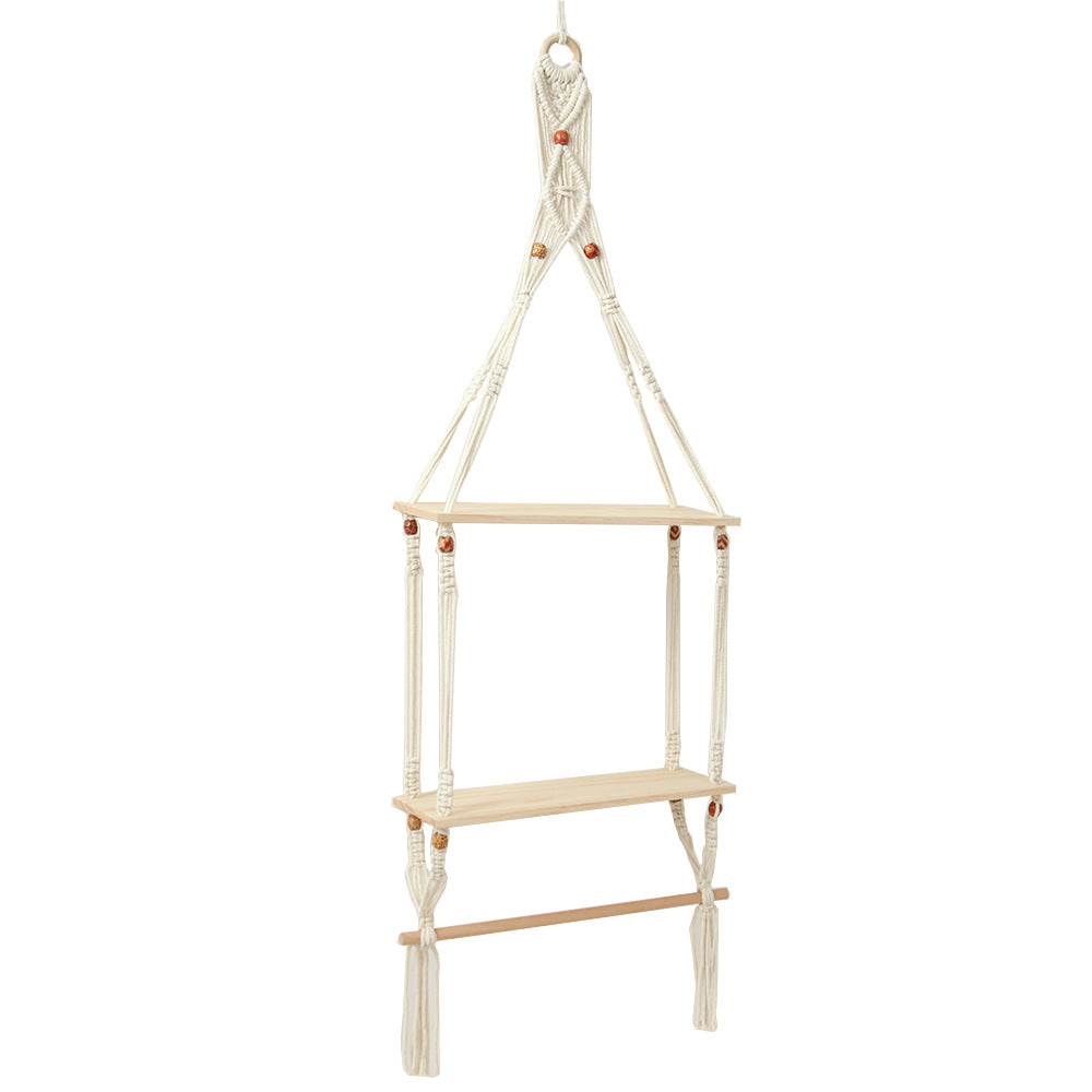Hanging Macrame Shelf Organizer 16 × 47 Inch | Kelmera