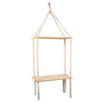 Hanging Macrame Shelf Organizer Off White | Kelmera