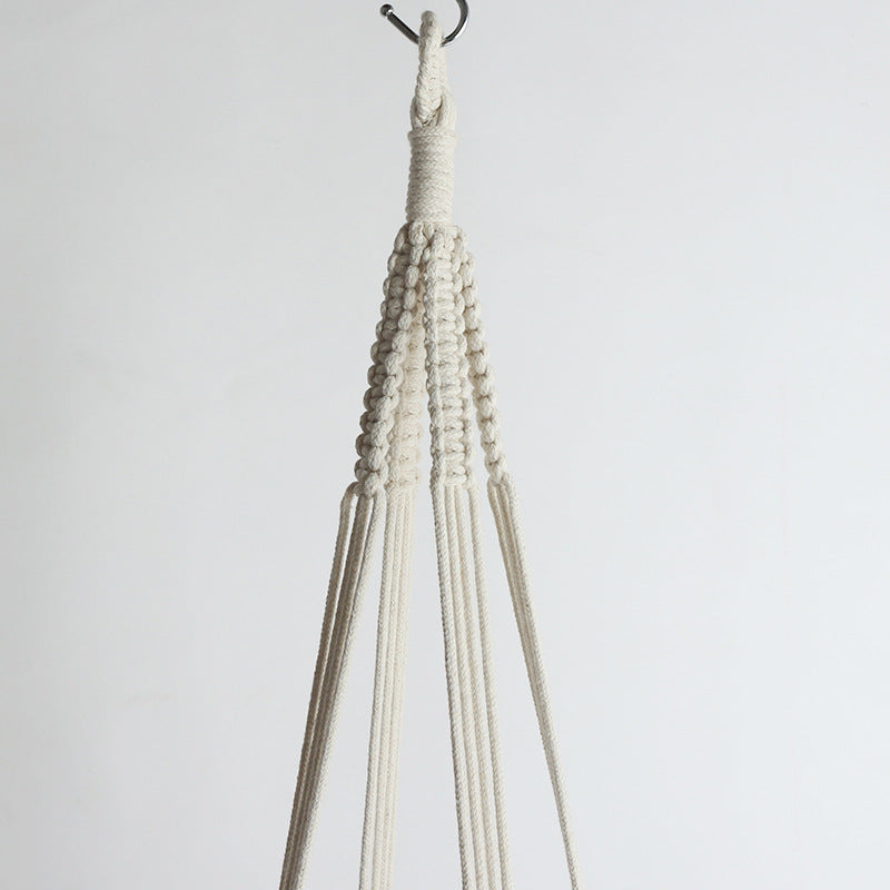 Hanging Plant Holder Cotton Macrame Wood | Kelmera