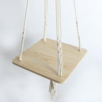 Hanging Plant Holder Cotton Macrame Wood | Kelmera