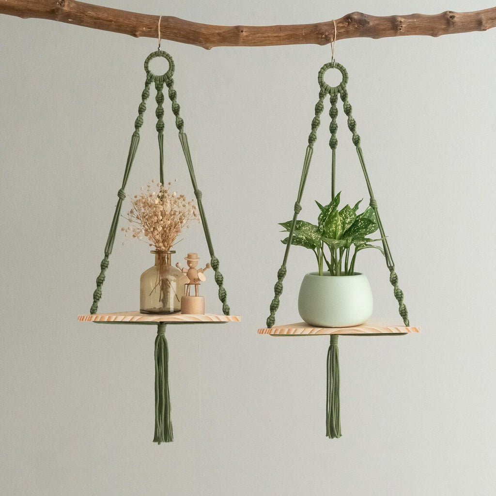 Hanging Plant Holder Green Triangle | Kelmera