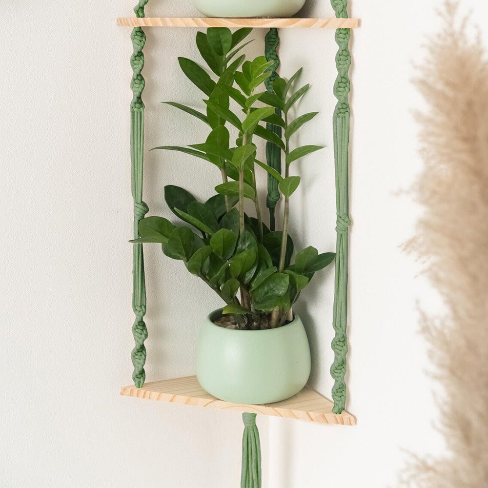 Hanging Plant Holder Green Triangle | Kelmera