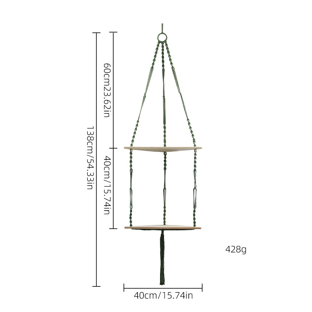 Hanging Plant Holder Green Triangle | Kelmera