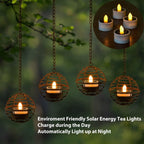 Hanging Spherical Wire Tealight Holder Set | Kelmera