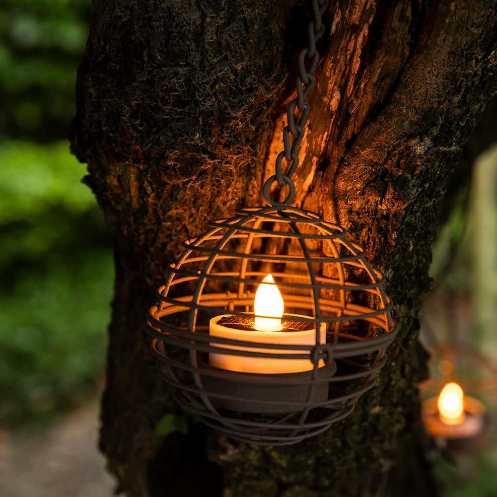 Hanging Spherical Wire Tealight Holder Set | Kelmera