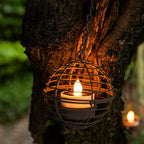 Hanging Spherical Wire Tealight Holder Set | Kelmera