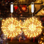 Hanging Star Explosion LED Fairy Light Sphere with Remote Control | Kelmera