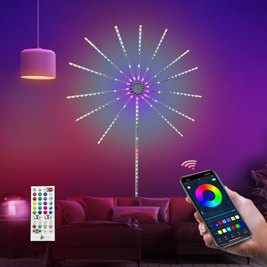 Hanging Star Explosion LED Fairy Light Sphere with Remote Control | Kelmera