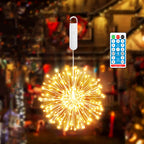 Hanging Star Explosion LED Fairy Light Sphere with Remote Control | Kelmera