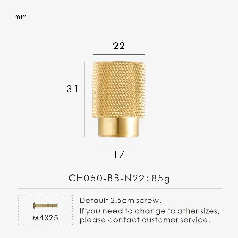 Haria Knurled Cabinet Knobs