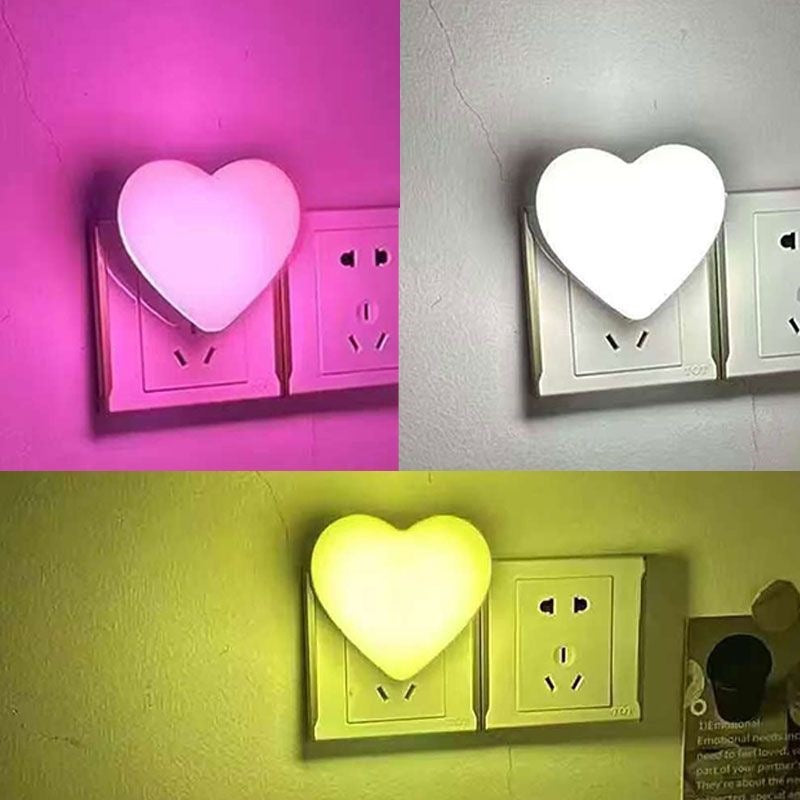 Heart-Shaped Plug-in Ambient Night Light with Soft LED Lighting | Kelmera