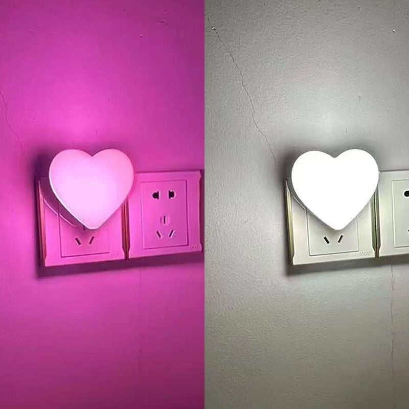 Heart-Shaped Plug-in Ambient Night Light with Soft LED Lighting | Kelmera