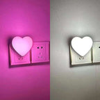 Heart-Shaped Plug-in Ambient Night Light with Soft LED Lighting | Kelmera