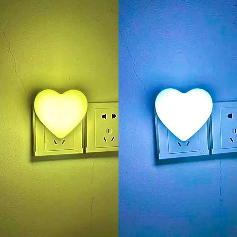 Heart-Shaped Plug-in Ambient Night Light with Soft LED Lighting | Kelmera