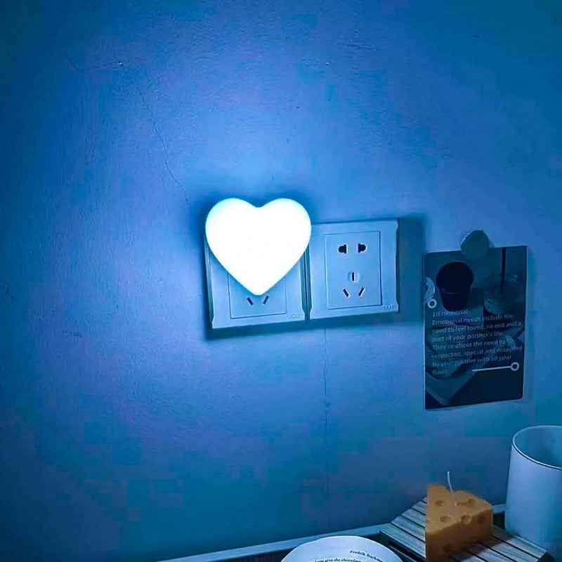 Heart-Shaped Plug-in Ambient Night Light with Soft LED Lighting | Kelmera