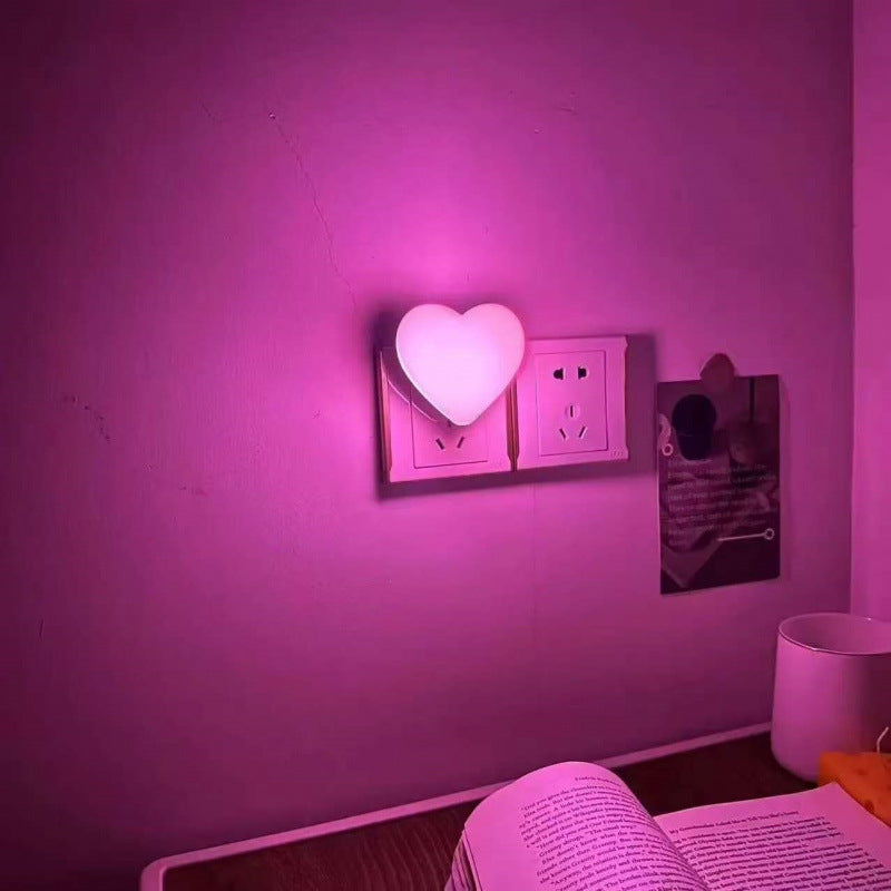Heart-Shaped Plug-in Ambient Night Light with Soft LED Lighting | Kelmera