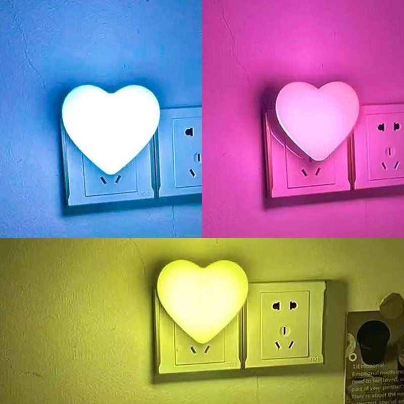 Heart-Shaped Plug-in Ambient Night Light with Soft LED Lighting | Kelmera
