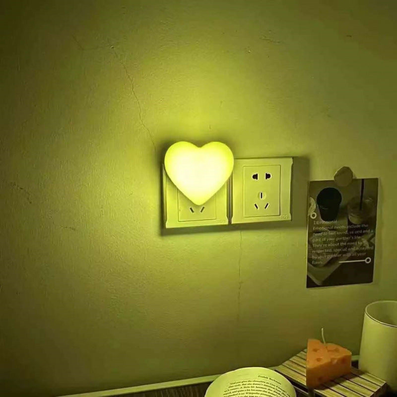 Heart-Shaped Plug-in Ambient Night Light with Soft LED Lighting | Kelmera
