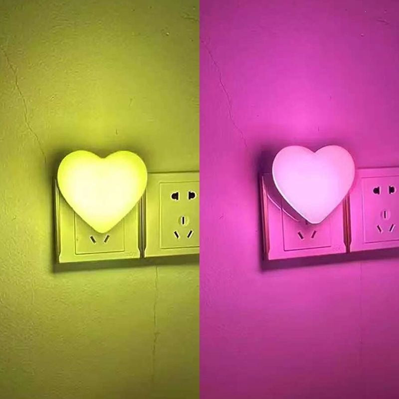 Heart-Shaped Plug-in Ambient Night Light with Soft LED Lighting | Kelmera