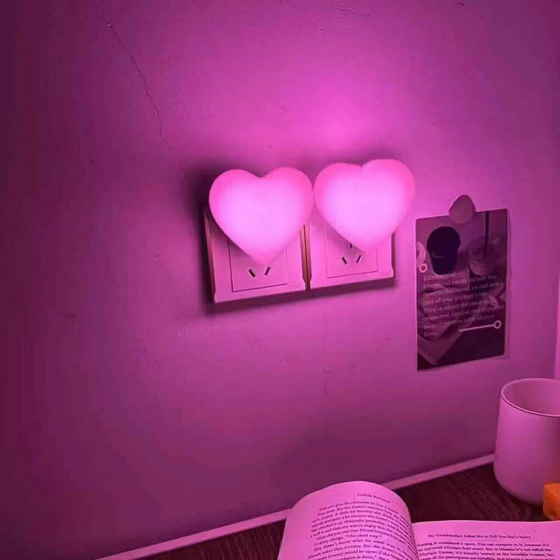 Heart-Shaped Plug-in Ambient Night Light with Soft LED Lighting | Kelmera