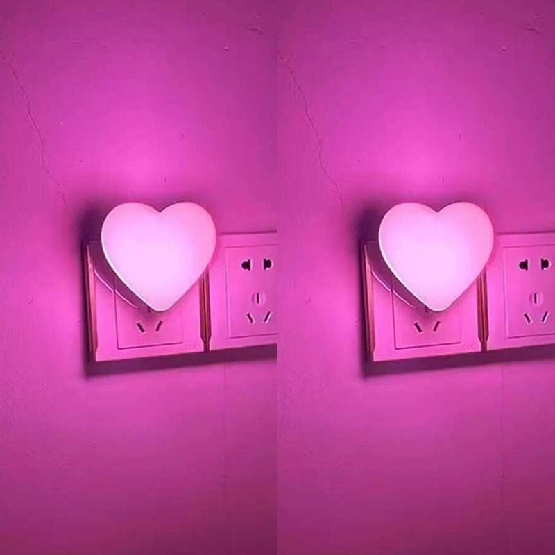 Heart-Shaped Plug-in Ambient Night Light with Soft LED Lighting | Kelmera