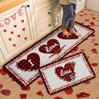 Heart-Themed Kitchen Runner Mat | Kelmera
