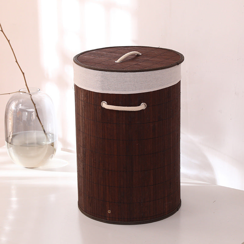 High-Quality Bamboo Laundry Container with Lid | Kelmera