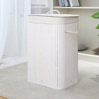 High-Quality Bamboo Laundry Container with Lid | Kelmera
