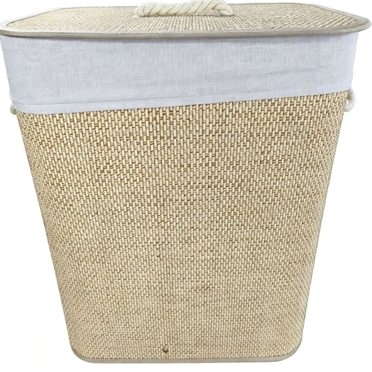 High-Quality Bamboo Laundry Container with Lid | Kelmera