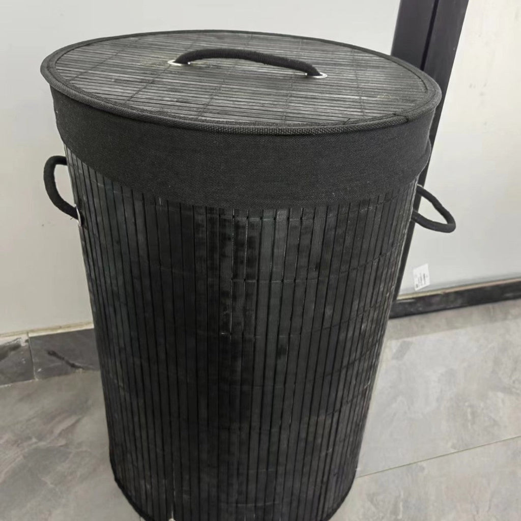 High-Quality Bamboo Laundry Container with Lid | Kelmera