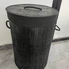 High-Quality Bamboo Laundry Container with Lid | Kelmera