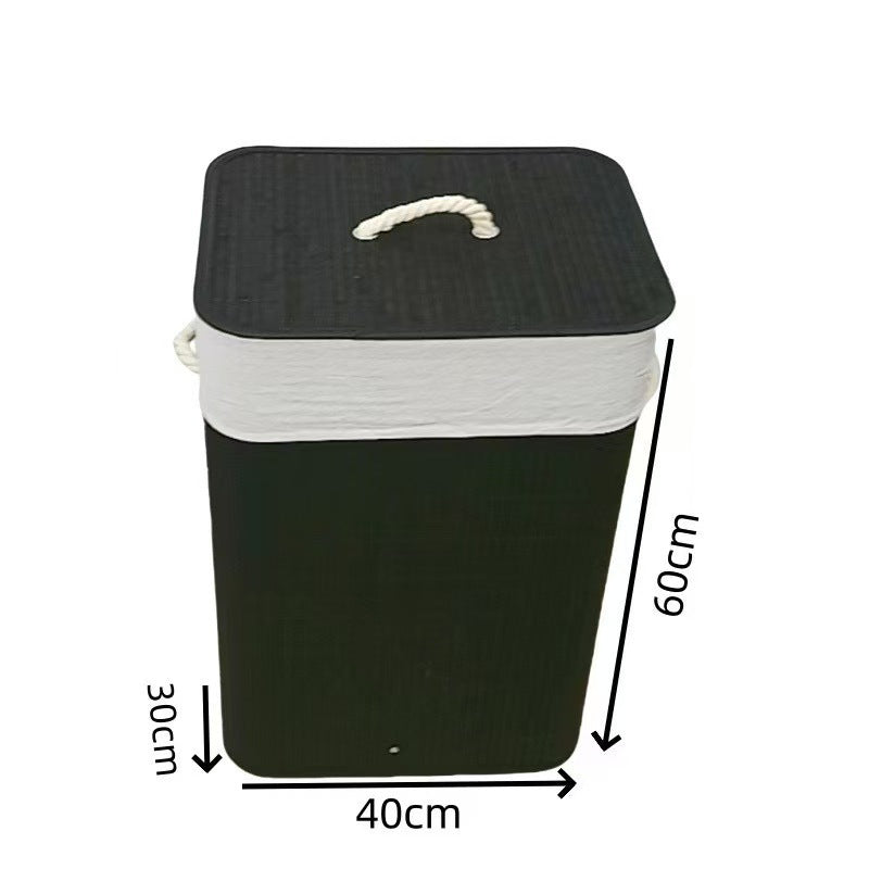 High-Quality Bamboo Laundry Container with Lid | Kelmera