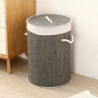 High-Quality Bamboo Laundry Container with Lid | Kelmera