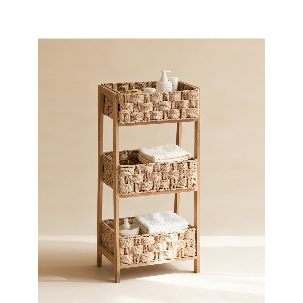 High-Quality Basket Stand with Three Compartments | Kelmera
