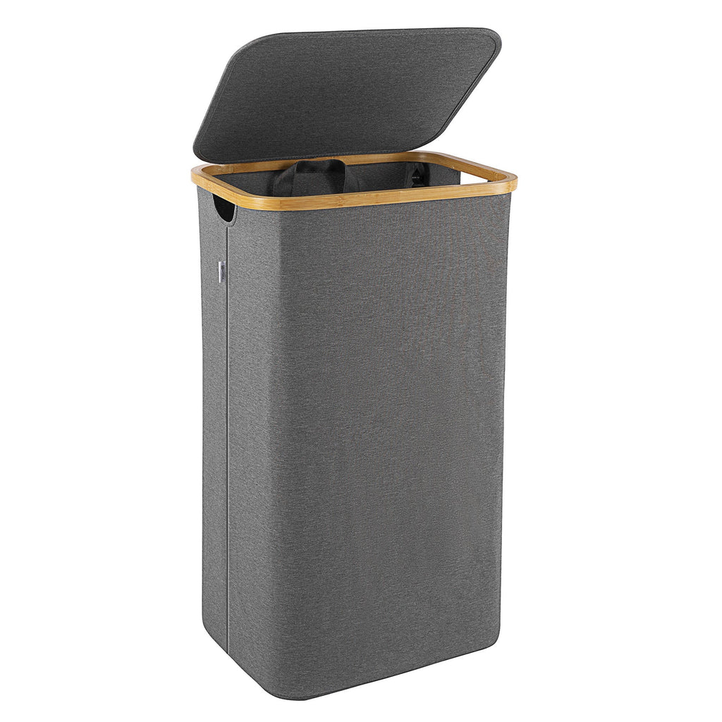 High-Quality Laundry Basket with Bamboo Lid | Kelmera