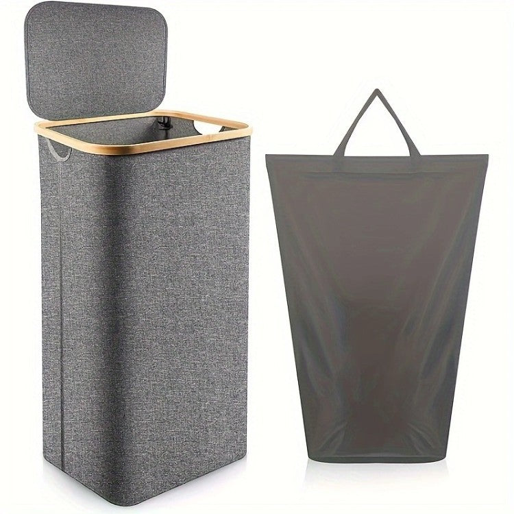 High-Quality Laundry Container with Modern Lid and Removable Inner Bag | Kelmera