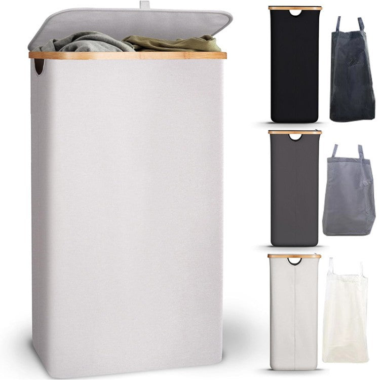 High-Quality Laundry Container with Modern Lid and Removable Inner Bag | Kelmera