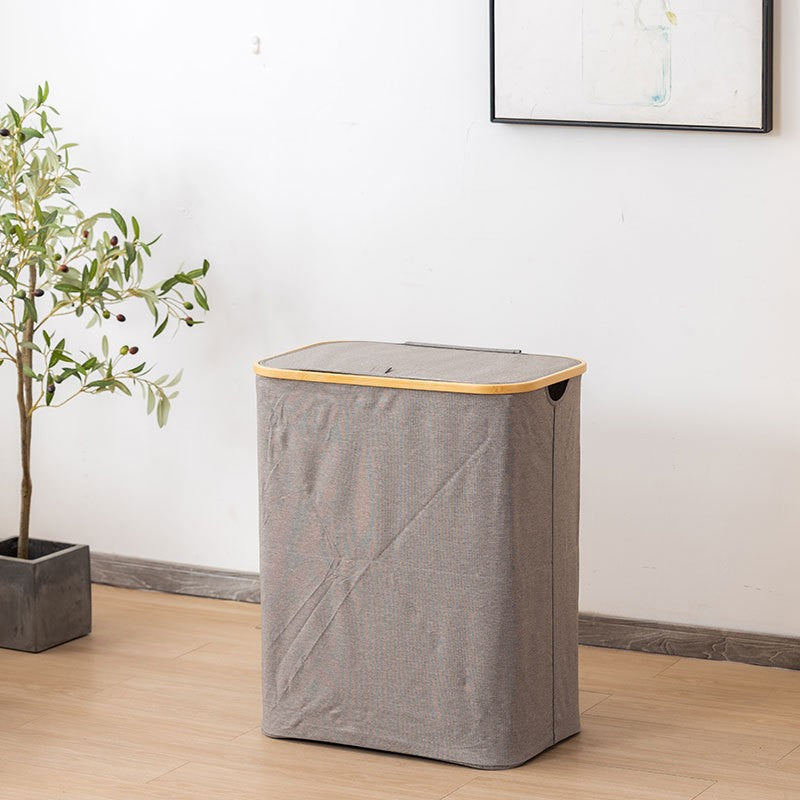 High-Quality Laundry Container with Practical and Modern Bamboo Lid | Kelmera